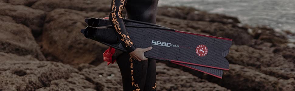 SEAC, Seac Motus, Long fins, Apnea fins, freediving, spearfishing fins