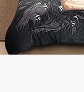 ArtisticHome Duvet Cover Set Skull Bedding, Gothic Skull and Branches Comforter Cover, Vintage 3D...