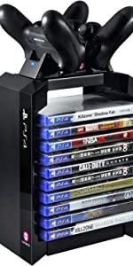 PS4 Twin Charging Station Gaming Games Locker