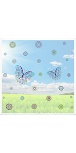  Butterfly Flower Window Stickers,