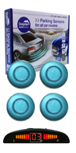 DPS450 Display Parking Sensor Kit Dolphin Automotive Light Blue