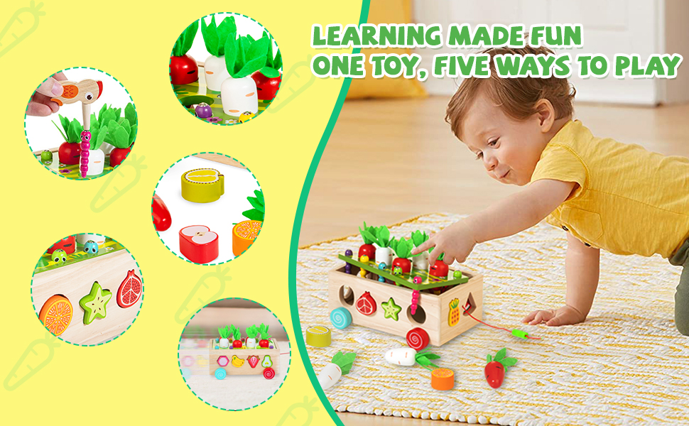 wooden activity cubes