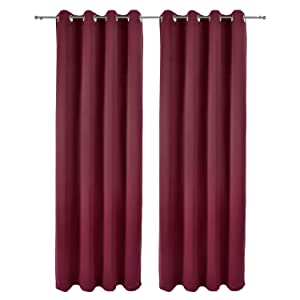 blackout curtain ready made eyelet loop thermal curtains darkening