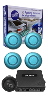 DPS400F Front Audio Parking Sensor Kit Dolphin Automotive Light Blue