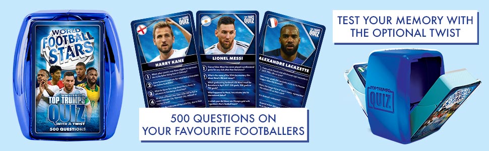 world football stars top trumps quiz card game trivia fun gift party general knowledge boy toy girl