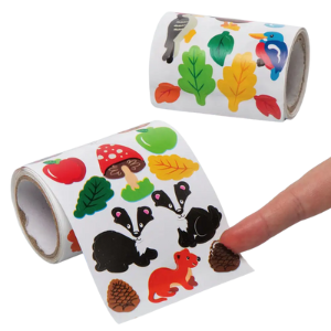 sticker roll kids children self-adhesive woodland craft crafting arts sticker