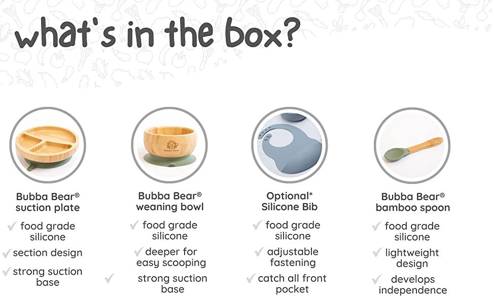 baby weaning set bamboo suction plate bowl sets plates bowls for babies feeding spoon bib