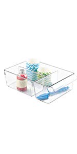 idesign storage box compartments inter design solutions kitchen tray