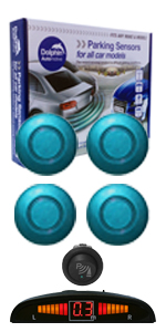 DPS450F Front Display Parking Sensor Kit Dolphin Automotive Electric Blue