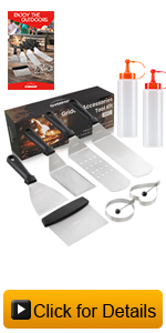 OVERMONT 9 Pcs Grill Griddle Turner