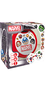 Asmodee | Dobble Marvel Emoji | Card Game | Ages 6+ | 2-8 Players | 15 Minutes Playing Time