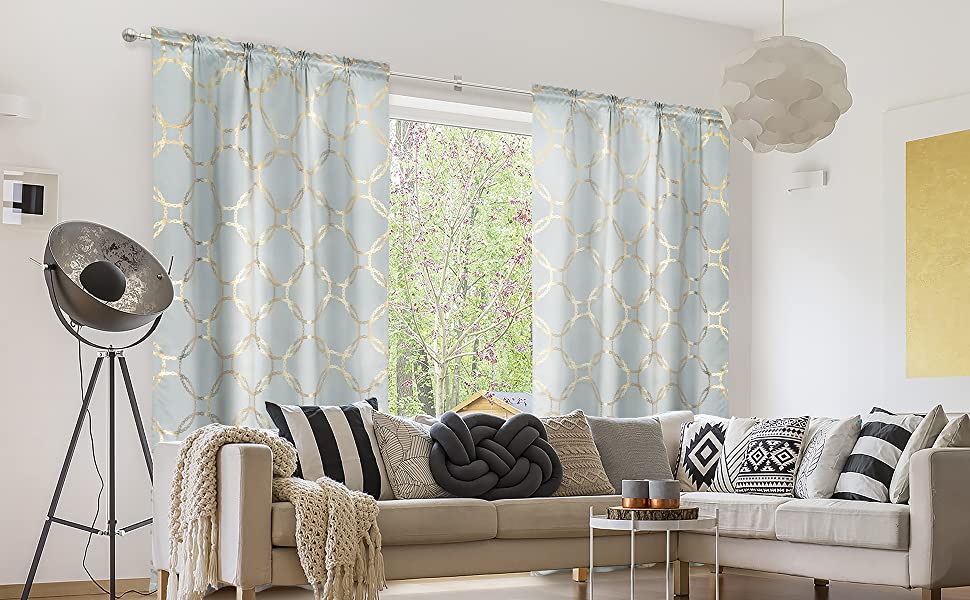 grey curtains