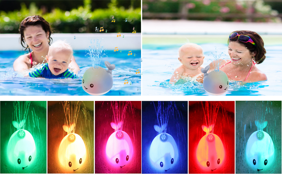 Whale Water Sprinkler Pool Toys for Toddlers