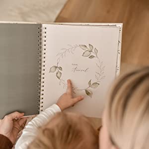 Peachly minimalist baby record book for girls for registry baby registry list
