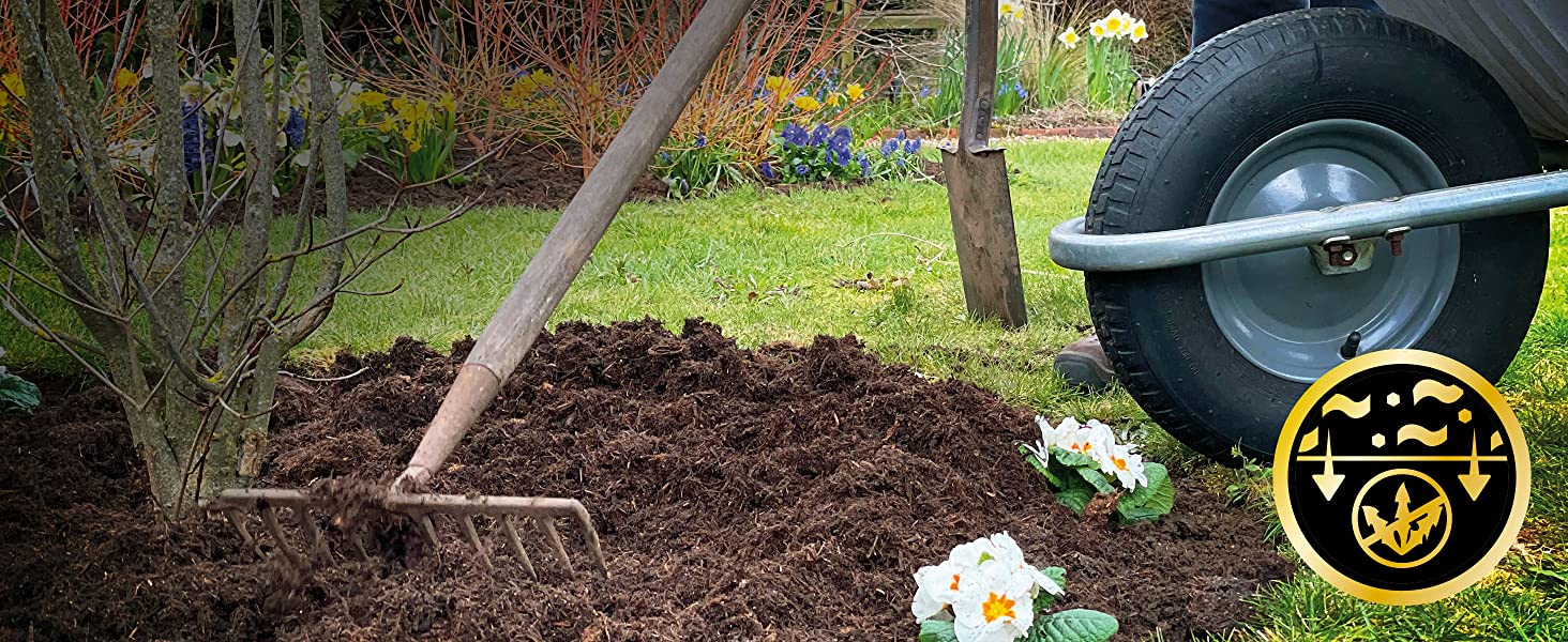 Suppresses weeds in flower beds and borders