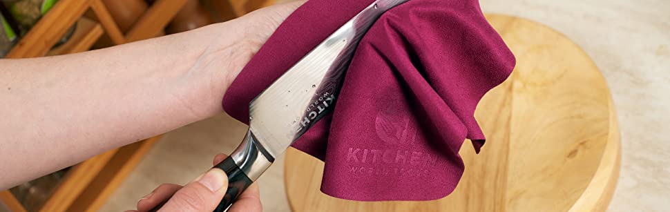 Knife cleaning cloth available