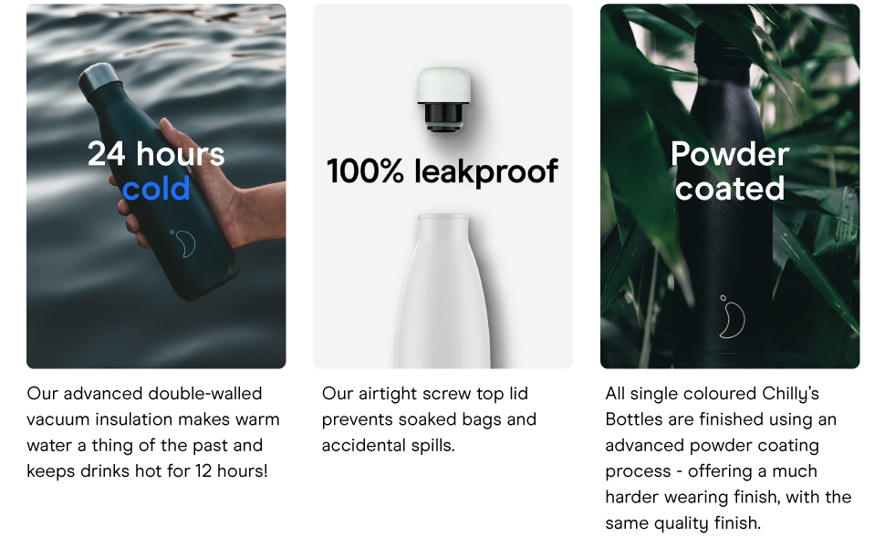 Chilly's Original Bottle Double walled, insulated