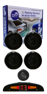 DPS450F Front Display Parking Sensor Kit Dolphin Automotive Gloss Black