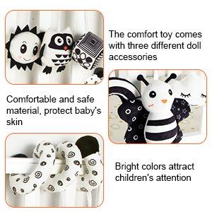 black and white stroller toy