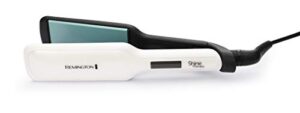 Remington Shine Therapy Wide Plate Ceramic Hair Straighteners for Longer Thicker Hair with Morrocan Argan Oil - S8550