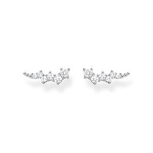 Thomas Sabo Women's Climber Earrings 925 Sterling Silver White Stones