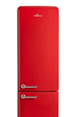 willow, frost free, freestanding, retro, black, energy efficient, fridge freezer, refrigerator