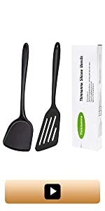 silicone wok spatula and slotted spatula