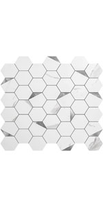 hexagon Art3d 10-Sheet Peel and Stick Backsplash