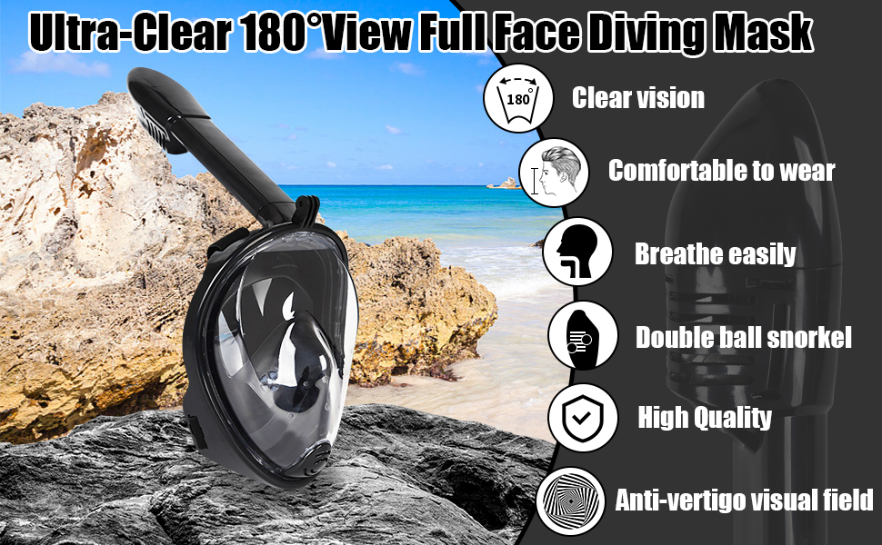 180° Full Face Diving Mask