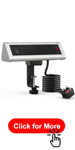 Ohuo Desktop Power Socket Extension with 3 USB