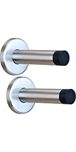 heavy weighted door stops stopper stop rubber chrome bumpers outdoor