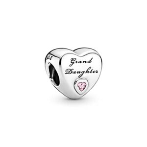 Pandora Moments Women's Sterling Silver Granddaughter's Love Cubic Zirconia Bracelet Charm