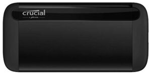 Crucial CT500X8SSD9 X8 500 GB Portable SSD – Up to 1050 MB/s – USB 3.2 – External Solid State Drive