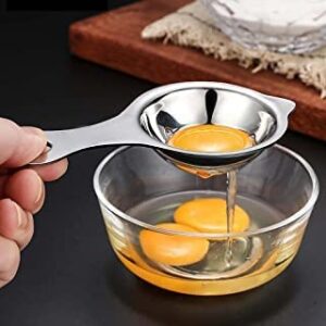 Egg White and Yolk Separator/Divider/Strainer Spoon - Made with High and Premium Quality Stainless - Filter Kitchen Baking Tools – Easy Cooking/Baking – Hassle-Free Cleaning - Travel Friendly Gadge
