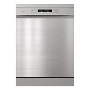 Hisense HS622E90XUK Freestanding Standard Dishwasher 85cm High- Stainless Steel - E Rated