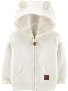 Simple Joys by Carter's Unisex Babies' Hooded Jumper Jacket with Sherpa Lining
