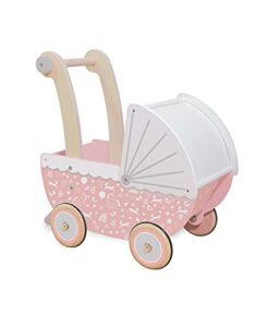 Indigo Jamm Wooden Toy Pram - Designed For Children Aged 18 Months Plus (Loxhill Pram)