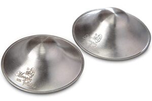 The Original Silver Nursing Cups - Nipple Shields for Nursing Newborn - Newborn Essentials Must Haves - Soothe and Protect Your Nursing Nipples - 925 Silver (L)