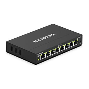 NETGEAR 8 Port Gigabit Ethernet Managed Network Switch (GS308E) - Desktop or Wall Mount