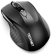 TeckNet Bluetooth Mouse, 2600DPI Adjustable Wireless Mouse With 24 Months Battery Life Cordless M...