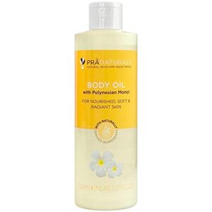 Pranaturals Body Oil with Polynesian Monoi 250ml - Naturally Derived Formula - Vegan and Cruelty Free
