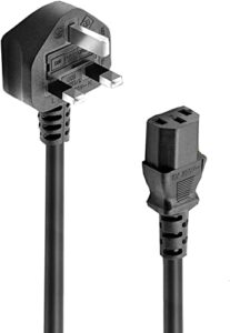 FSKE 1.8M C13 Power Cable 3 Pin IEC 320 H05VV-F UK Mains Power Cord Kettle Lead for PC Computer Printer LED LCD Smart TV Monitor PS3 Xbox 360 Scanner and More