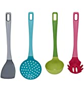 Empava Kitchen Utensils Set of 4 Pcs - Non Stick Spatula|Spaghetti Spoon|Soup Ladle|Slotted Spoon...