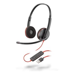 Plantronics - Blackwire 3220 USB-A Wired Headset - Dual Ear (Stereo) with Boom Mic - Connect to PC/Mac via USB-A - Works with Teams