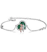 VONALA 925 Sterling Silver Sister Anklet Bracelets, Heart Pendent with Crystals Infinity Jeweller...