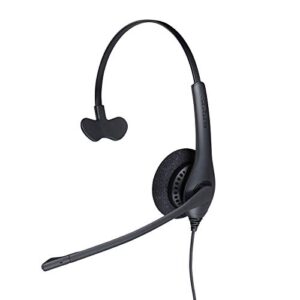 Jabra Biz 1500 Quick Disconnect On-Ear Mono Headset - Corded Headphone with Noise-cancelling Microphone and Volume Spike Protection for Deskphones