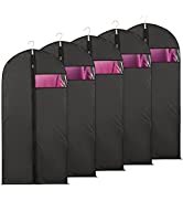 Niviy Garment Bags Pack of 6 Translucent Garment Bags 120 x 60 cm + 100 x 60 cm Breathable Fabric...