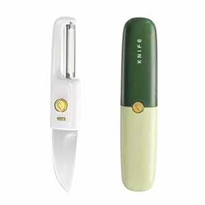 2-in-1 Peeler Multi-function fruits vegetables Peeling Tool Stainless Steel Blade Easy Cutting Peeling Machine for kitchen and camping Hiking.