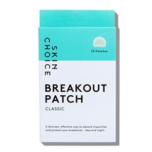Breakout Pimple Spot Patches by SKINCHOICE - Acne Patch (Pack of 75) Hydrocolloid Spot Treatment Blemish Stickers
