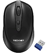 TECKNET Wireless Mouse for Laptop, 2.4G Cordless USB Mouse Portable Computer Mouse, 3 Buttons, 20...